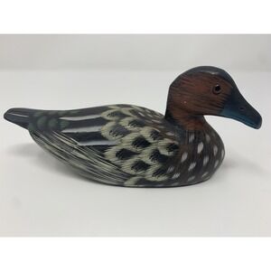 Vintage Miniature Wooden 5" Hand Painted Decoy Duck